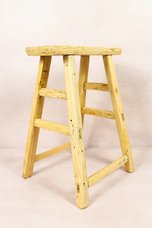 Vintage Rustic Stool - Elm wood - 182