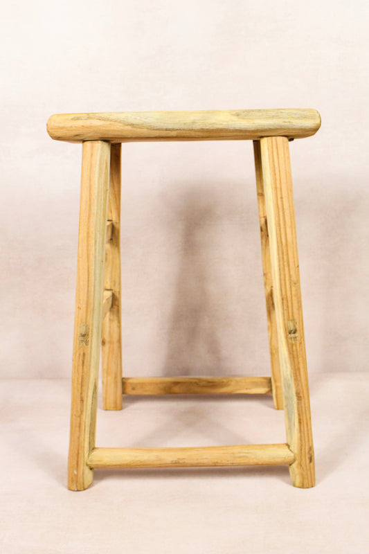 Vintage Rustic Stool - Elm wood - 184