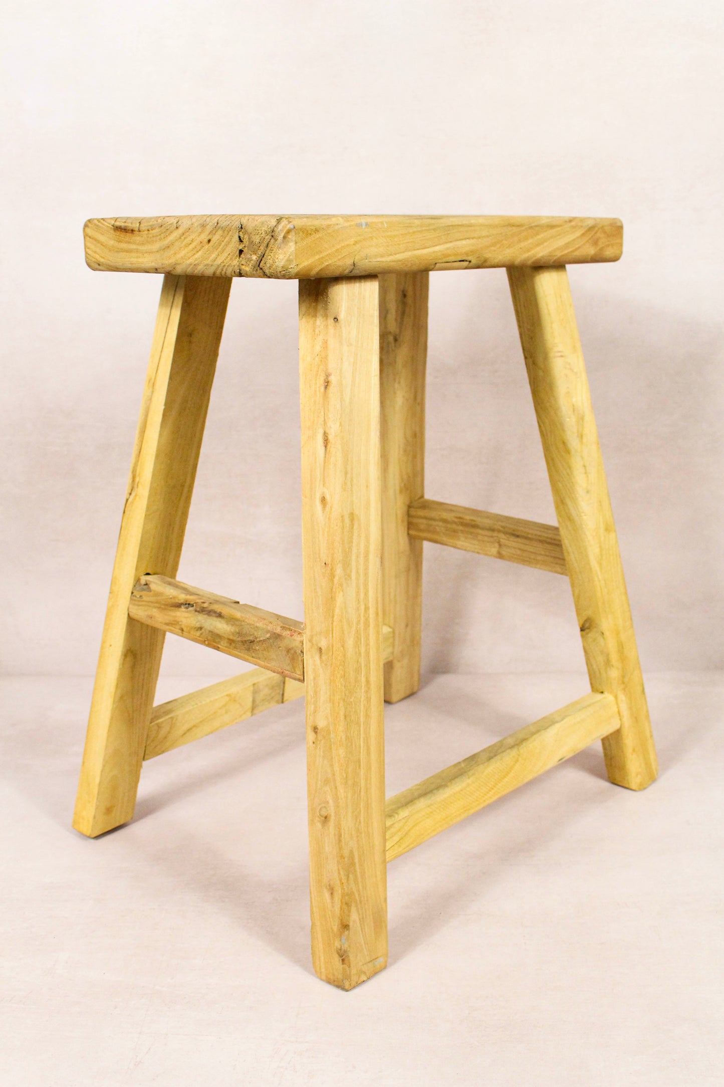 Vintage Rustic Stool - Elm wood - 185