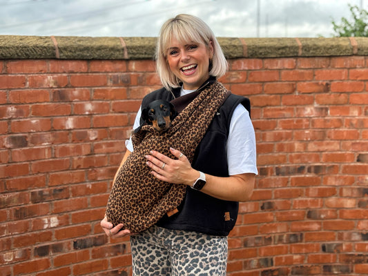 Patterned Fleece Dog Sling