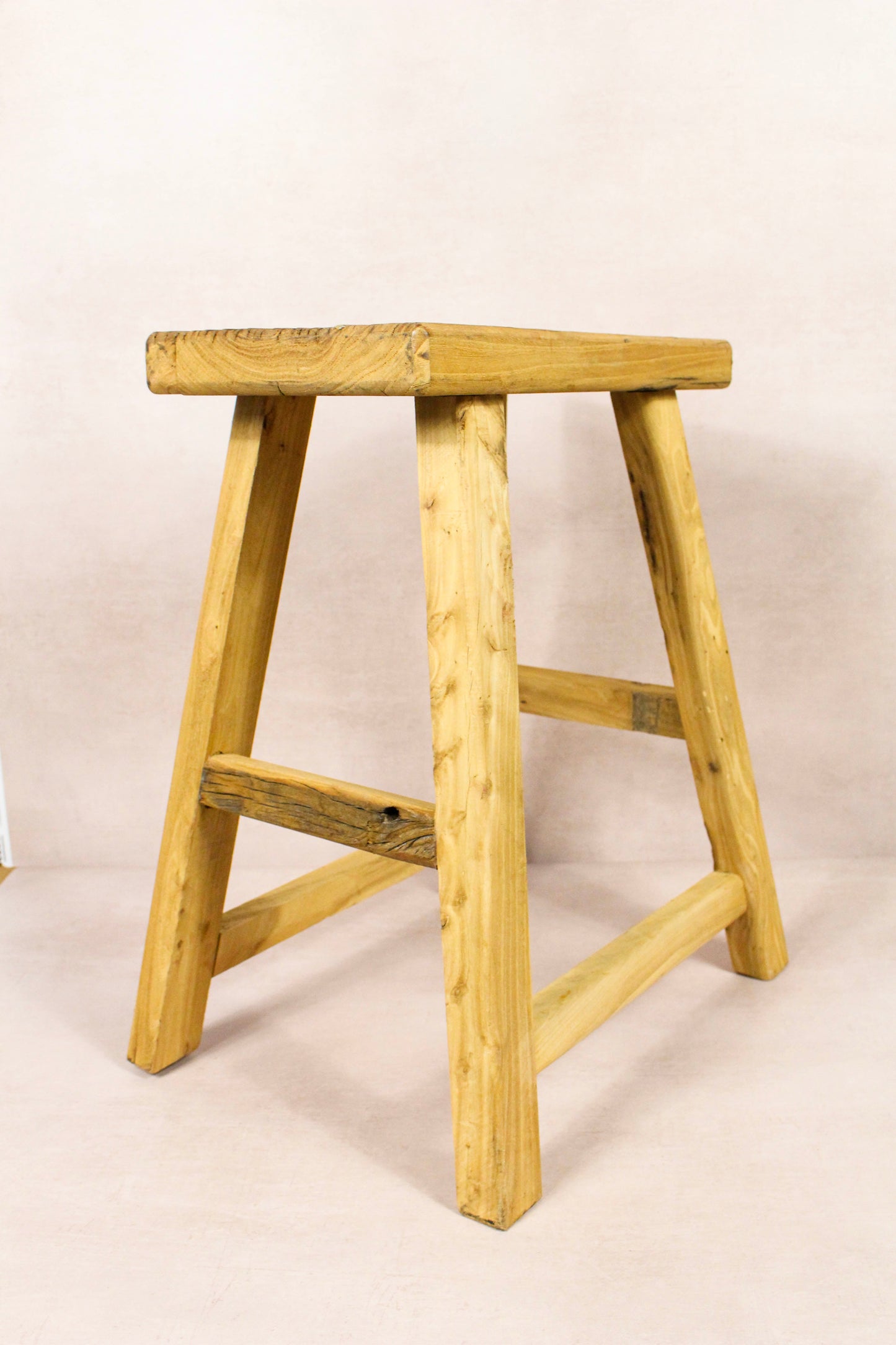 Vintage Rustic Stool - Elm wood - 188