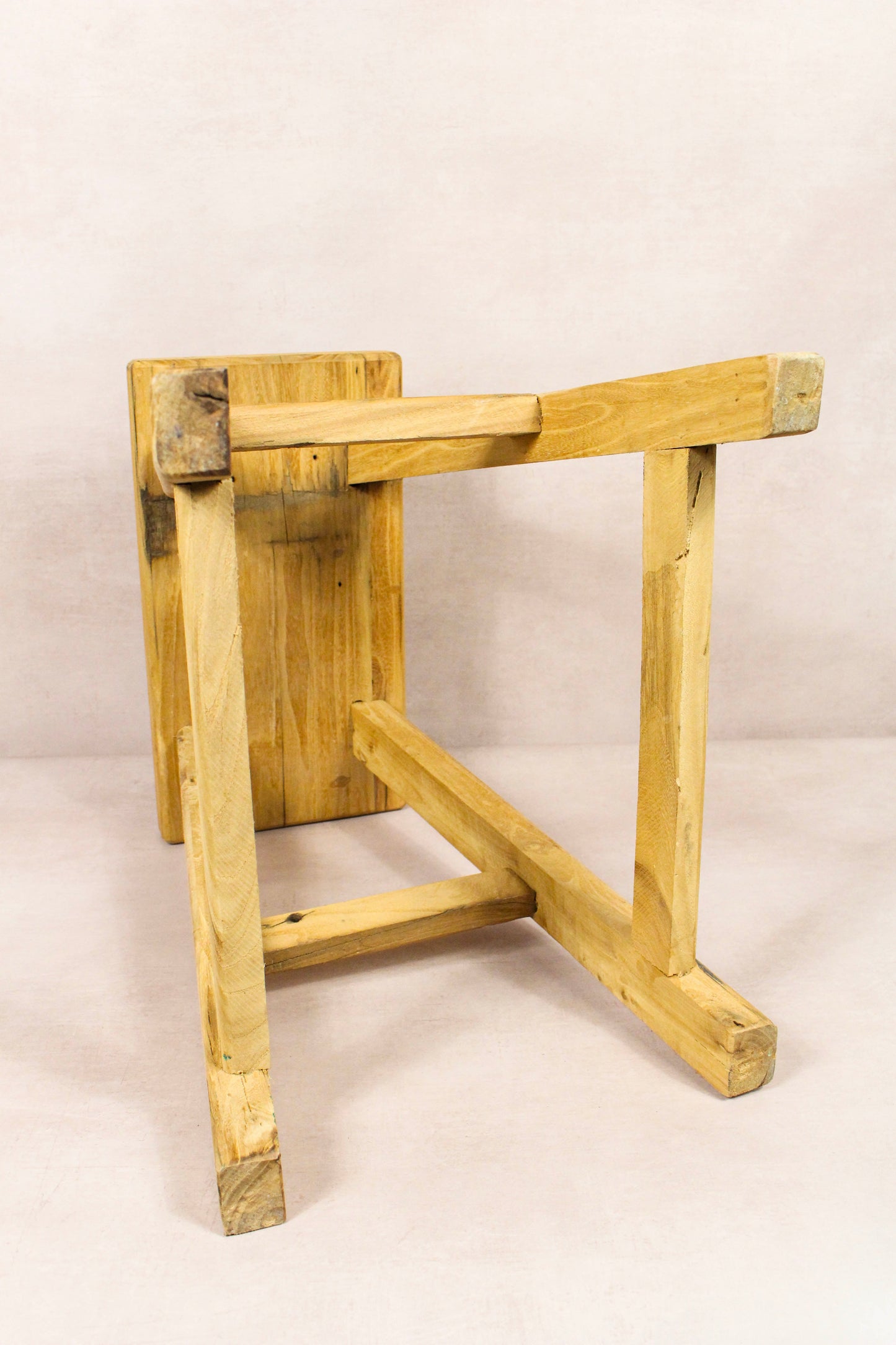 Vintage Rustic Stool - Elm wood - 188