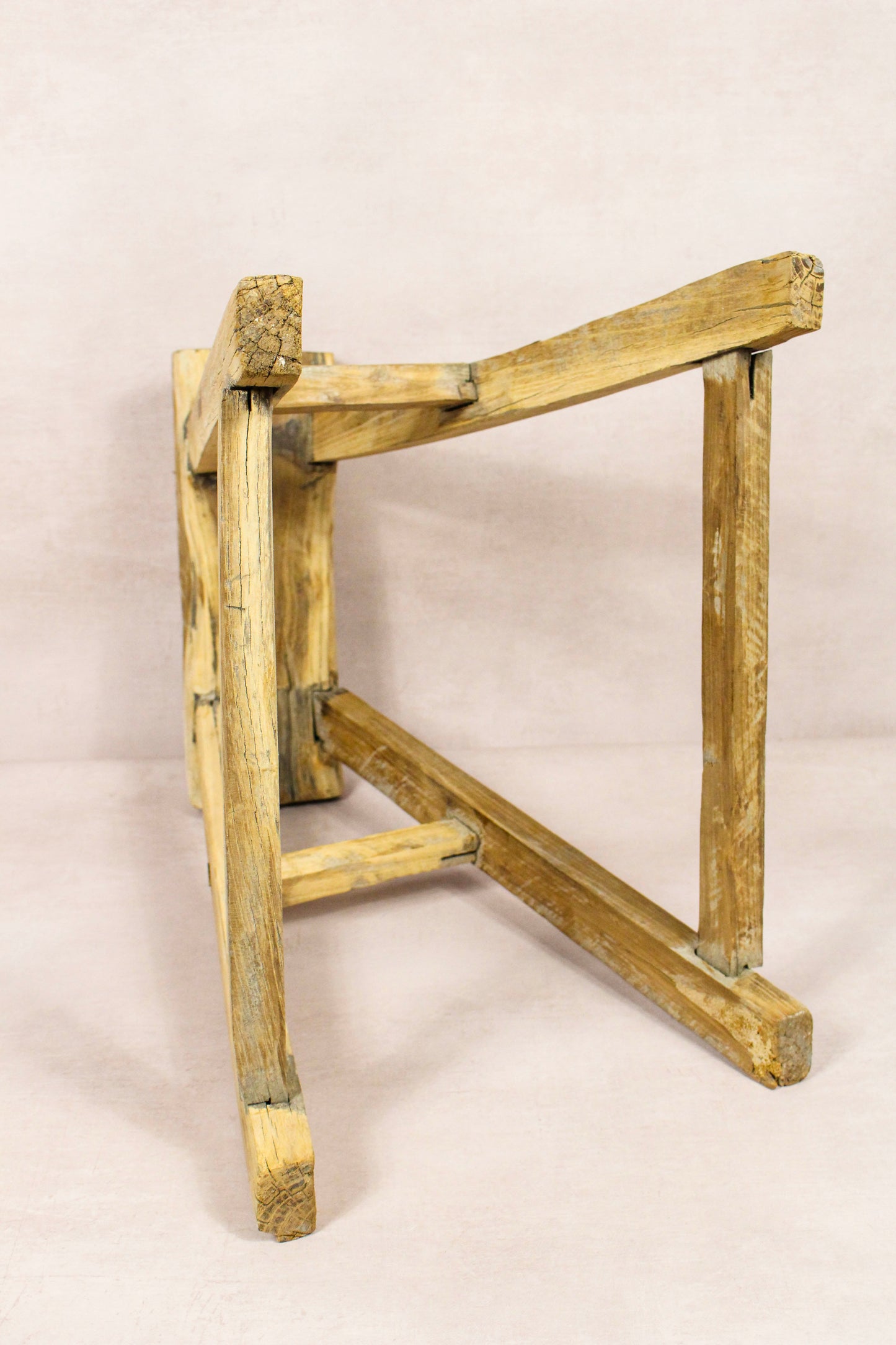 Vintage Rustic Stool - Elm wood - 190