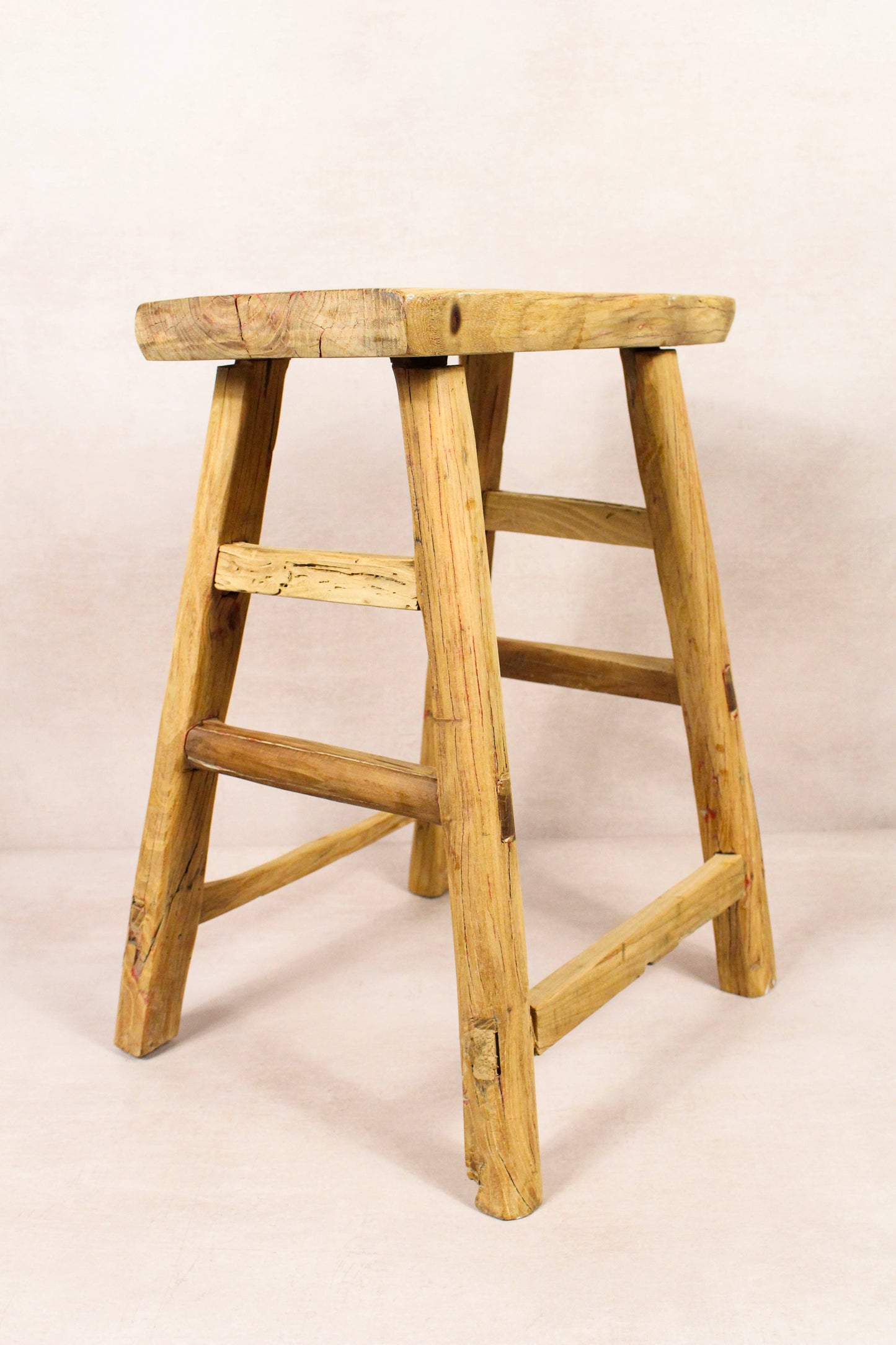 Vintage Rustic Stool - Elm wood - 192