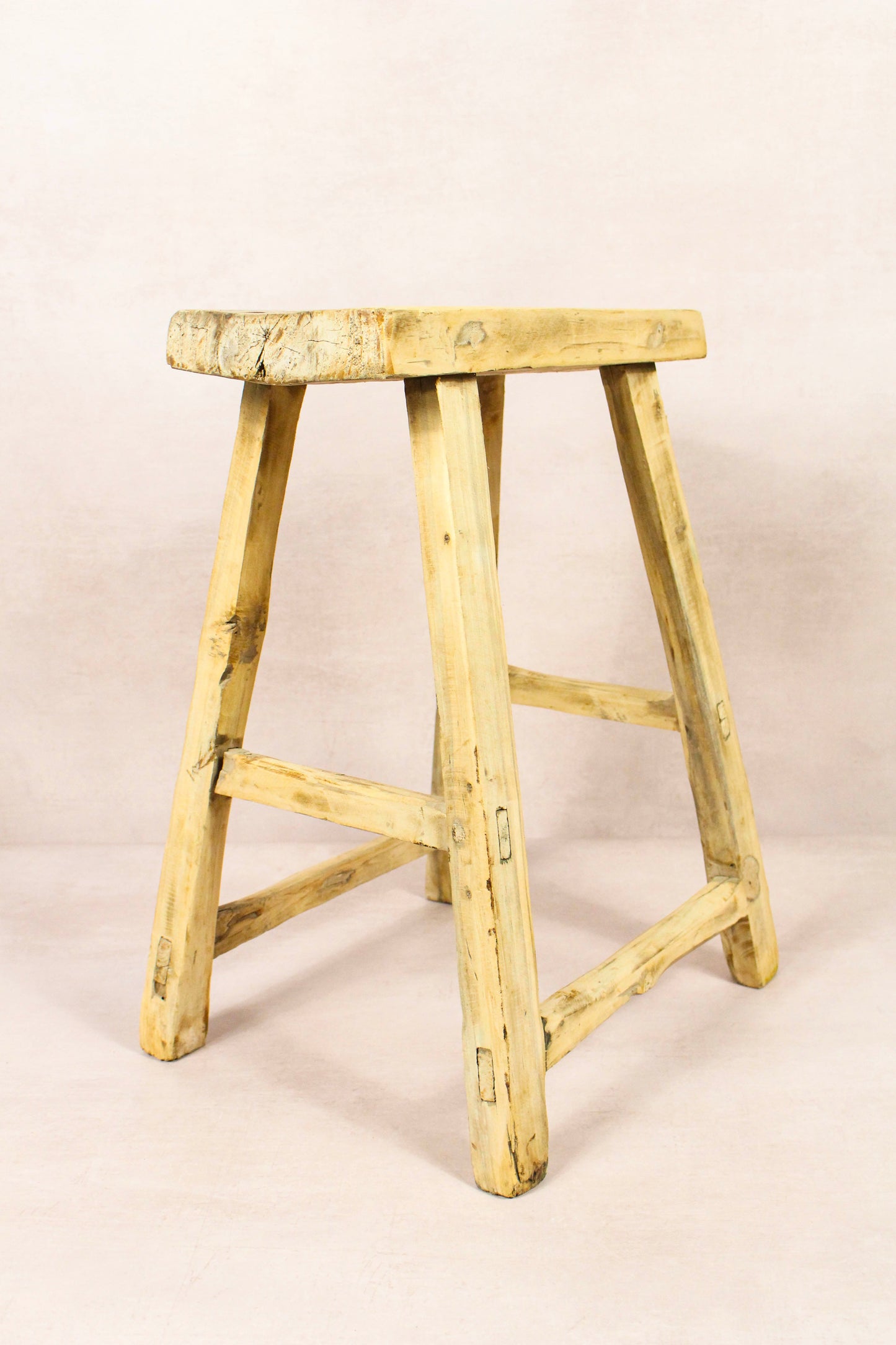 Vintage Rustic Stool - Elm wood - 193