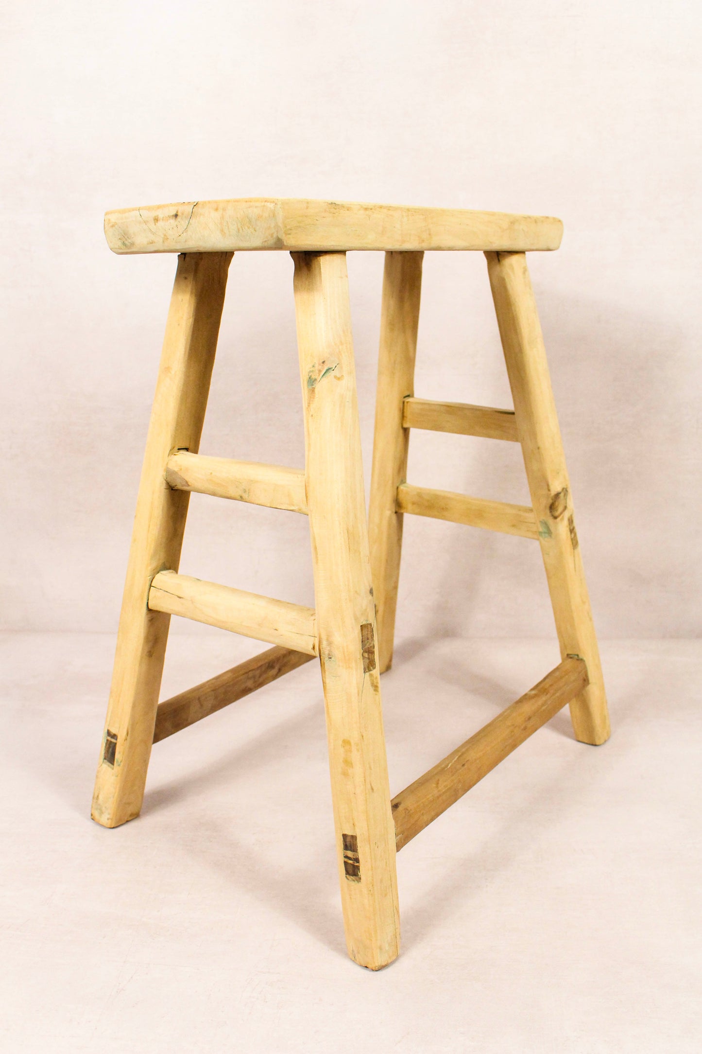 Vintage Rustic Stool - Elm wood - 194