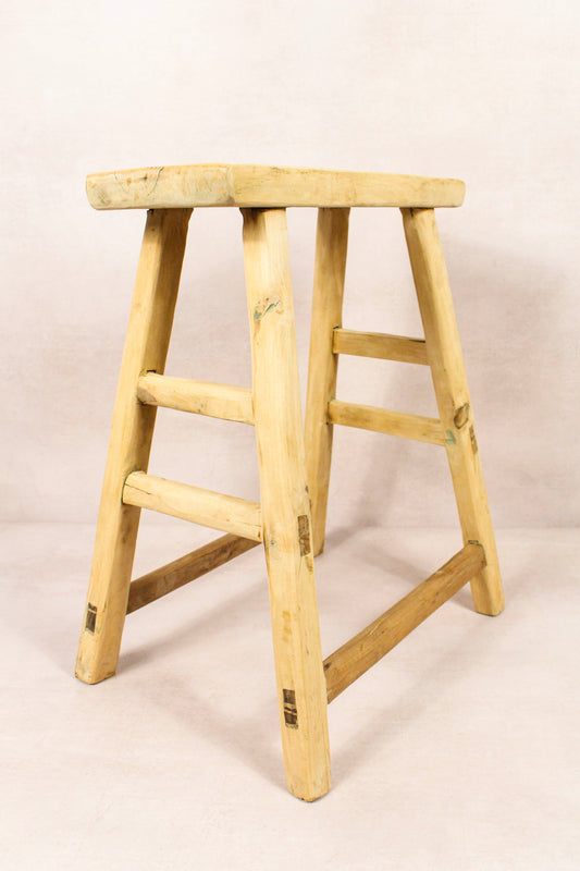 Vintage Rustic Stool - Elm wood - 194