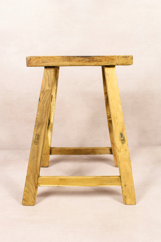 Vintage Rustic Stool - Elm wood - 195