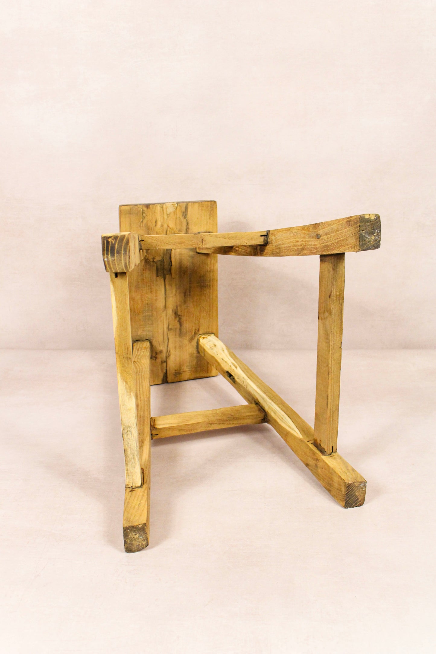 Vintage Rustic Stool - Elm wood - 195