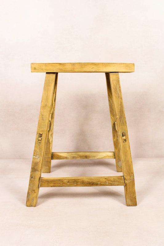 Vintage Rustic Stool - Elm wood - 196