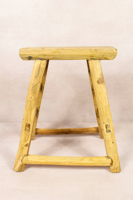 Vintage Rustic Stool - Elm wood - 197