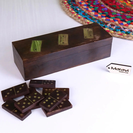 Mera Wooden Domino Set with Storage Box
