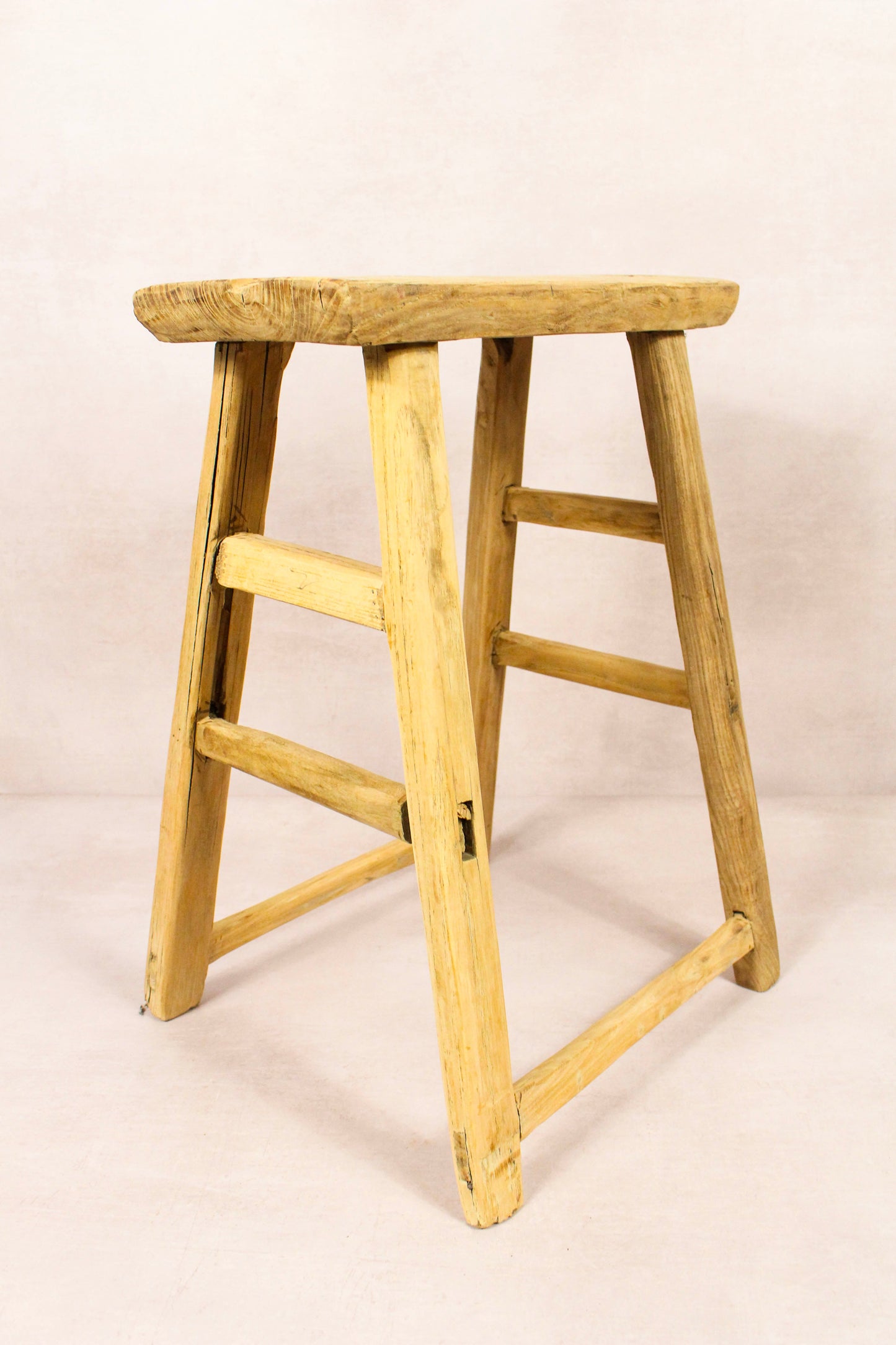 Vintage Rustic Stool - Elm wood - 199