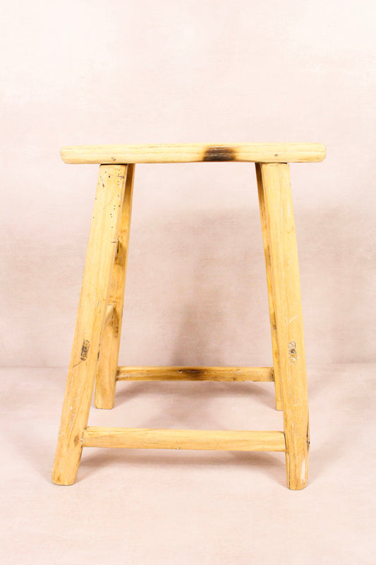 Vintage Rustic Stool - Elm wood - 200