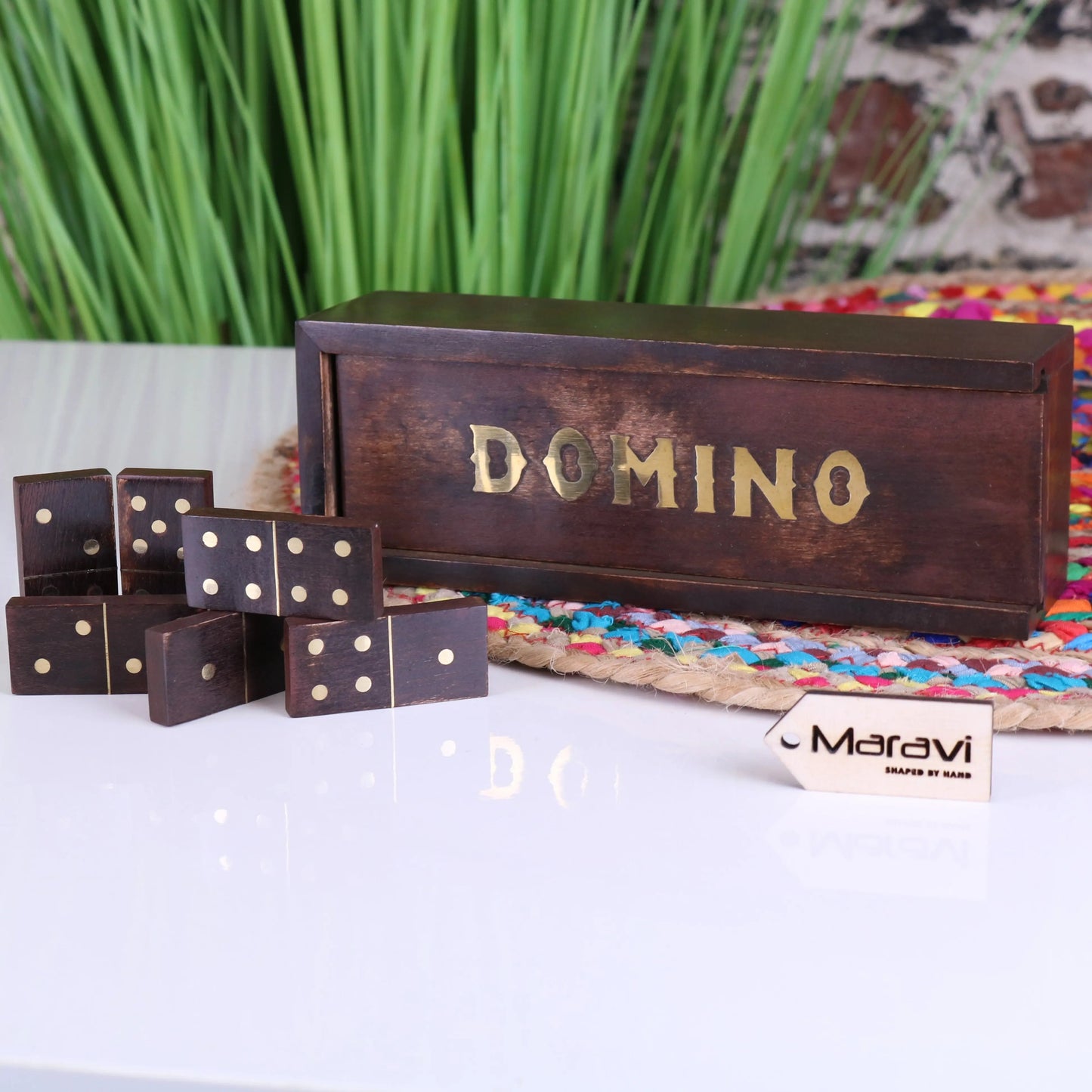 Paka Wooden Domino Set with Box
