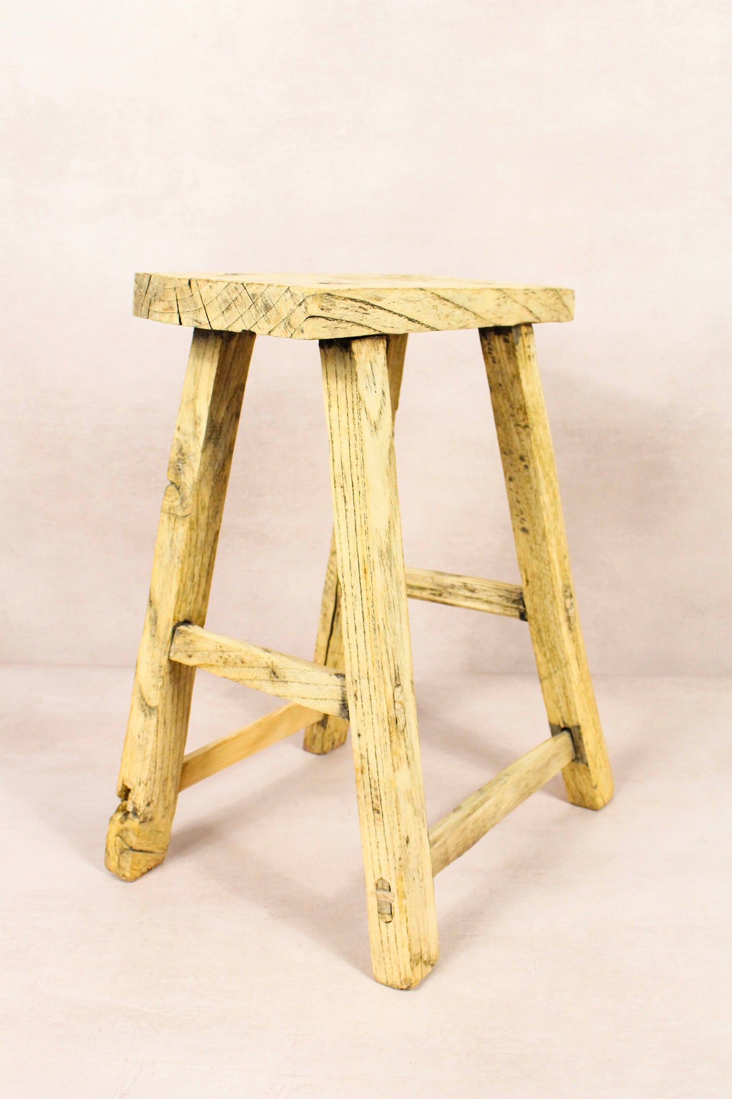 Vintage Rustic Stool - Elm wood - 201