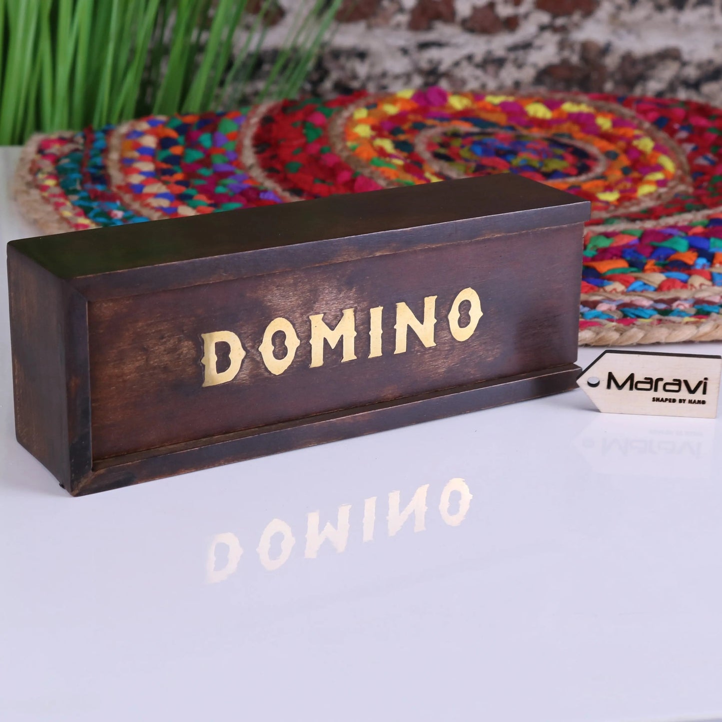 Paka Wooden Domino Set with Box