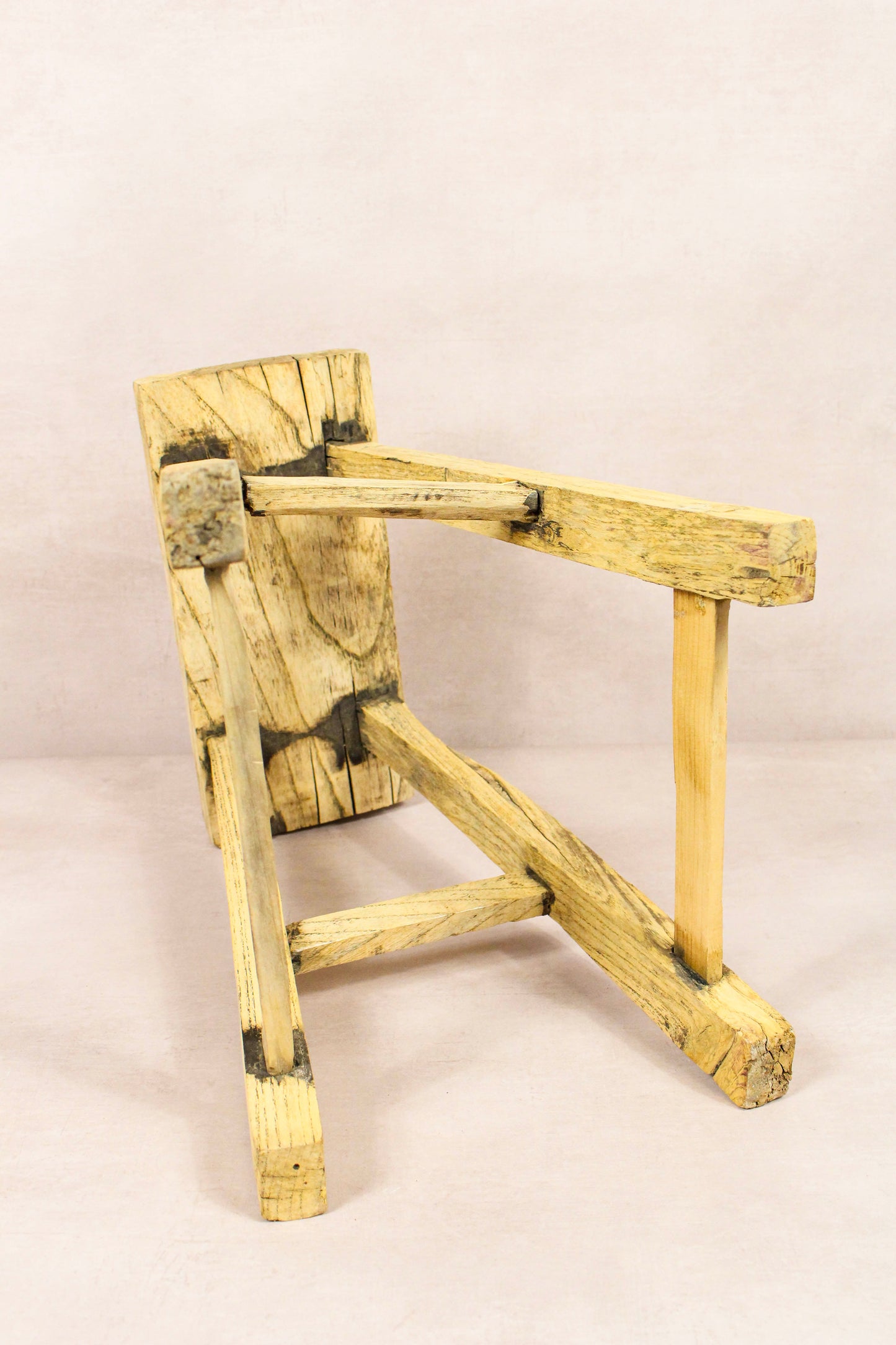 Vintage Rustic Stool - Elm wood - 201