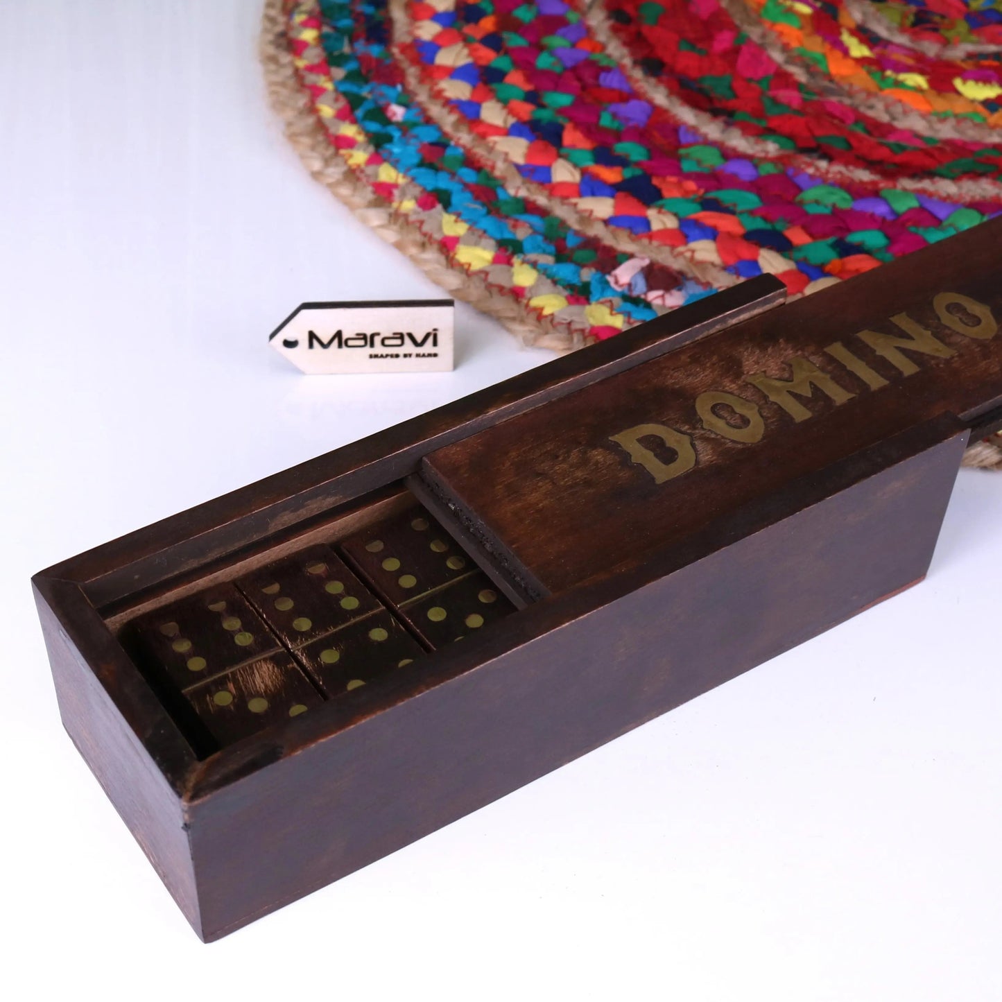 Paka Wooden Domino Set with Box