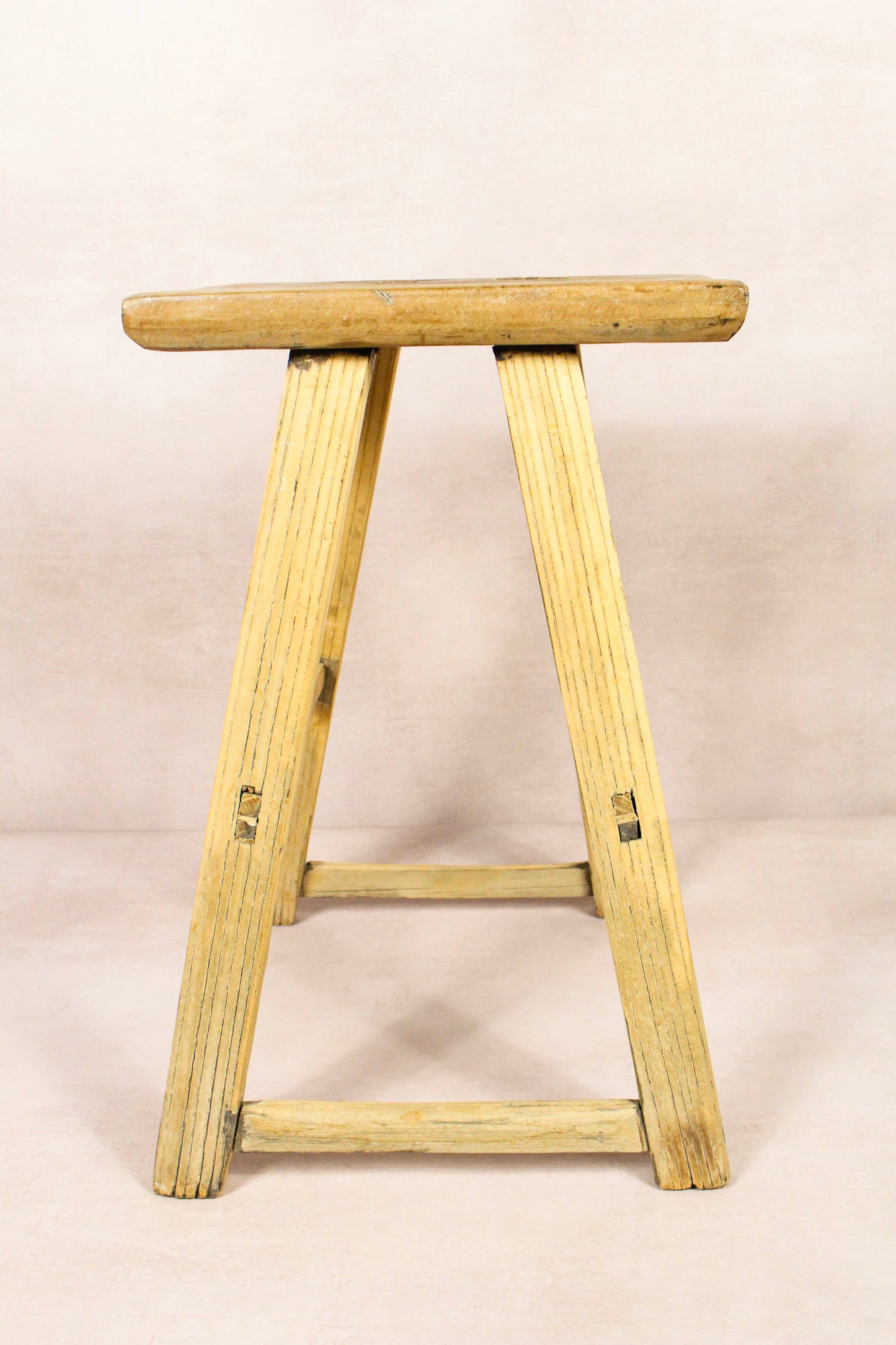 Vintage Rustic Stool - Elm wood - 202