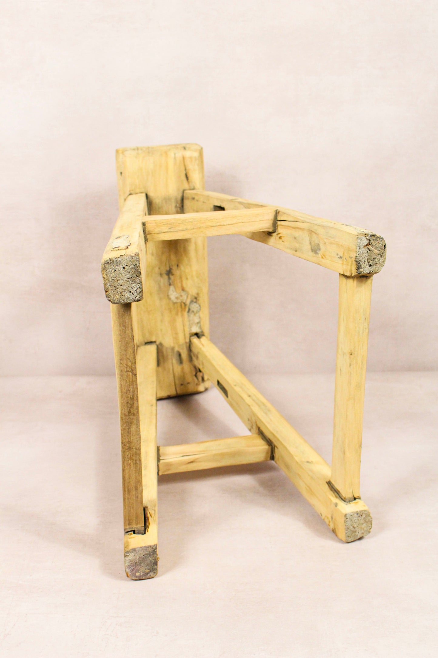 Vintage Rustic Stool - Elm wood - 205