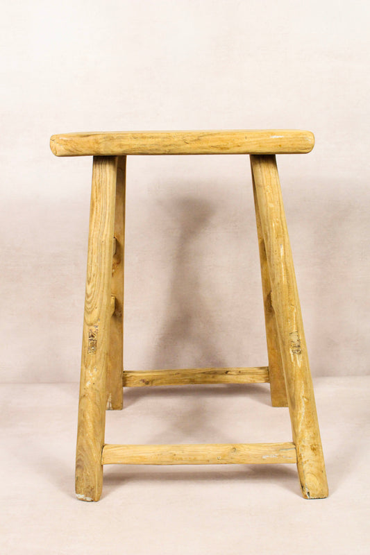 Vintage Rustic Stool - Elm wood - 206