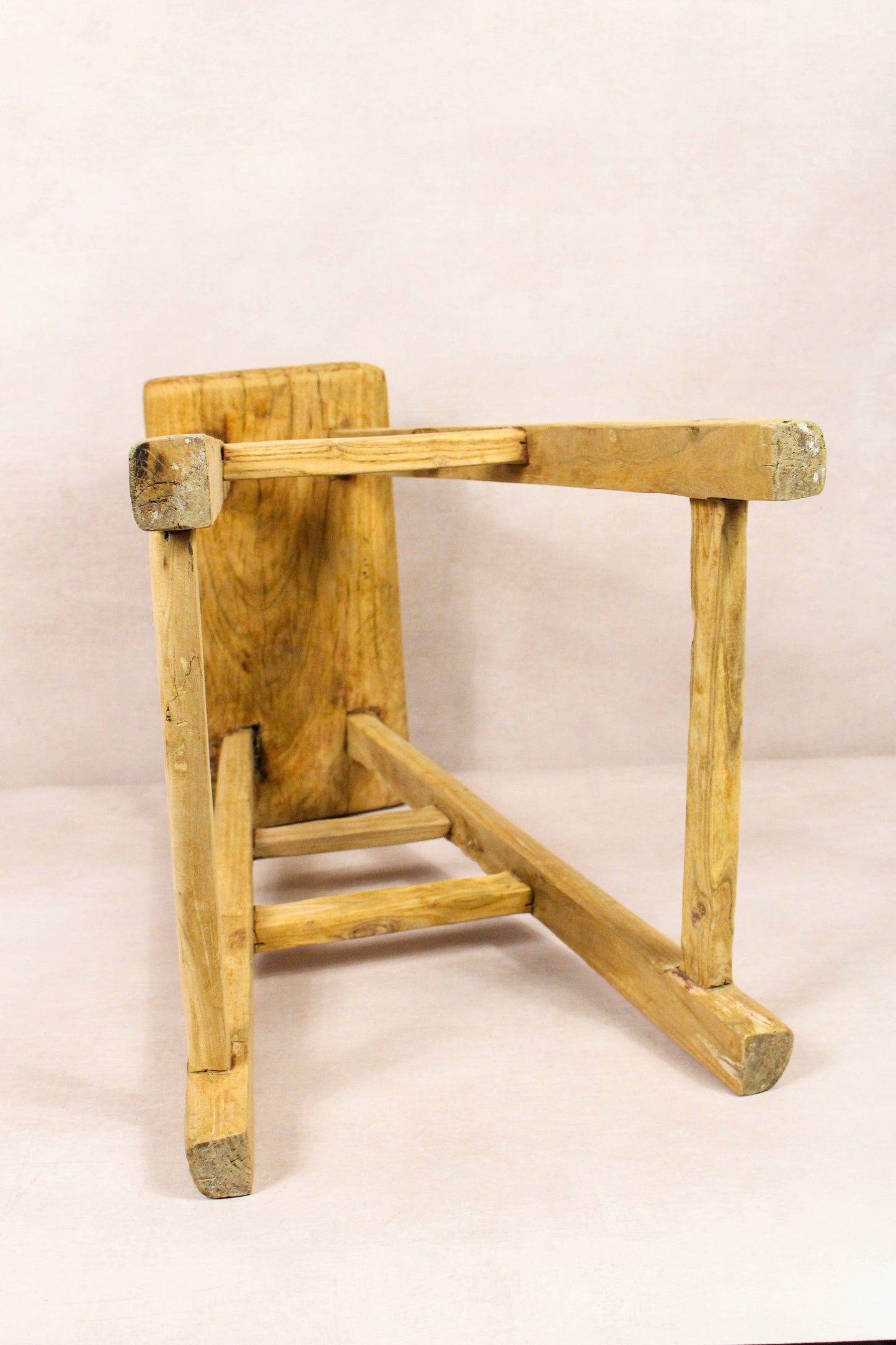 Vintage Rustic Stool - Elm wood - 206