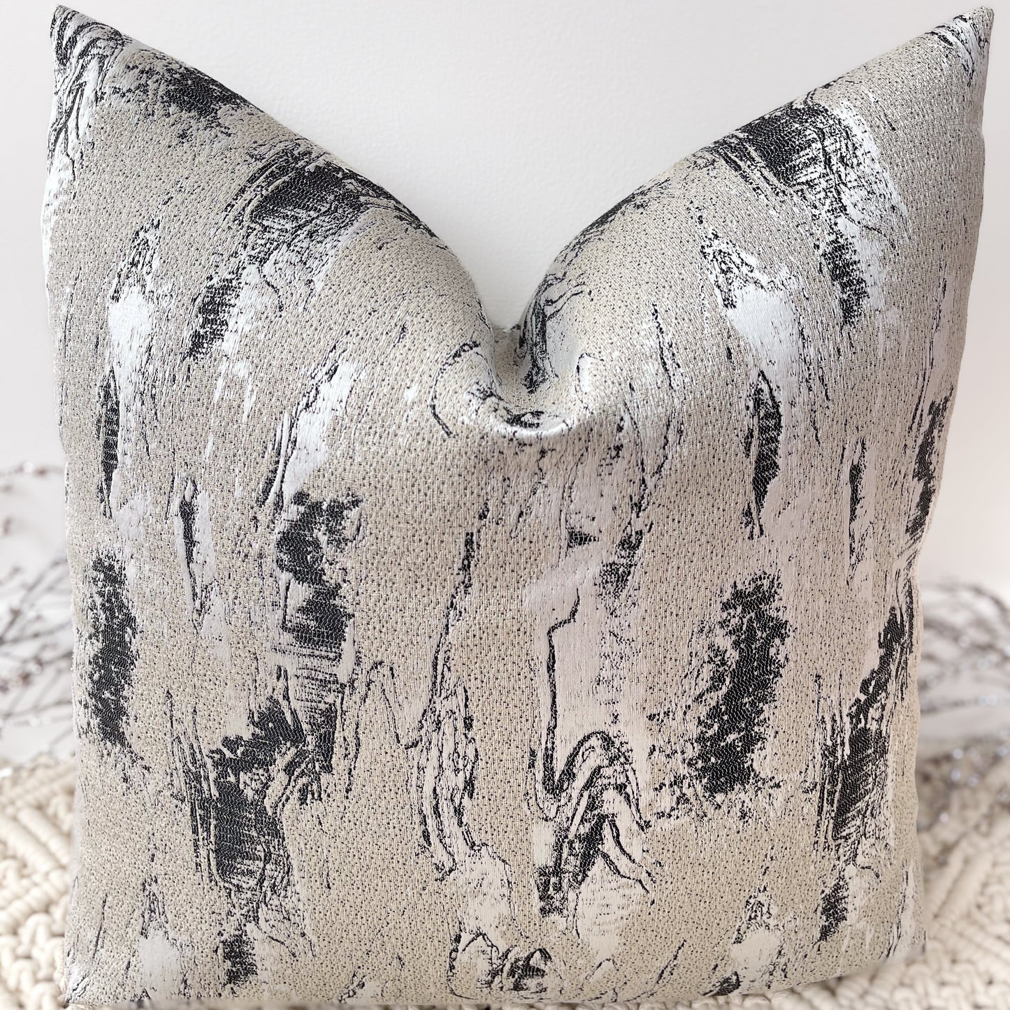 The Couture Cushion - The Black and Beige Zanella - Style No. 37