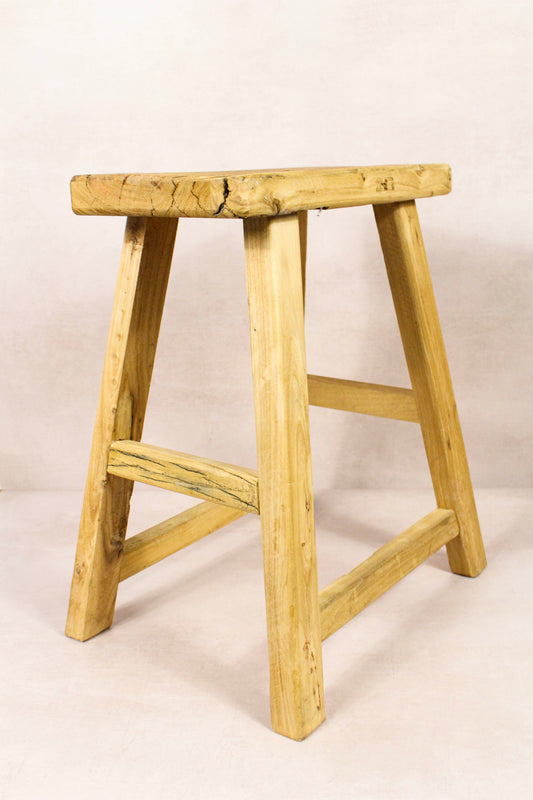 Vintage Rustic Stool - Elm wood - 210