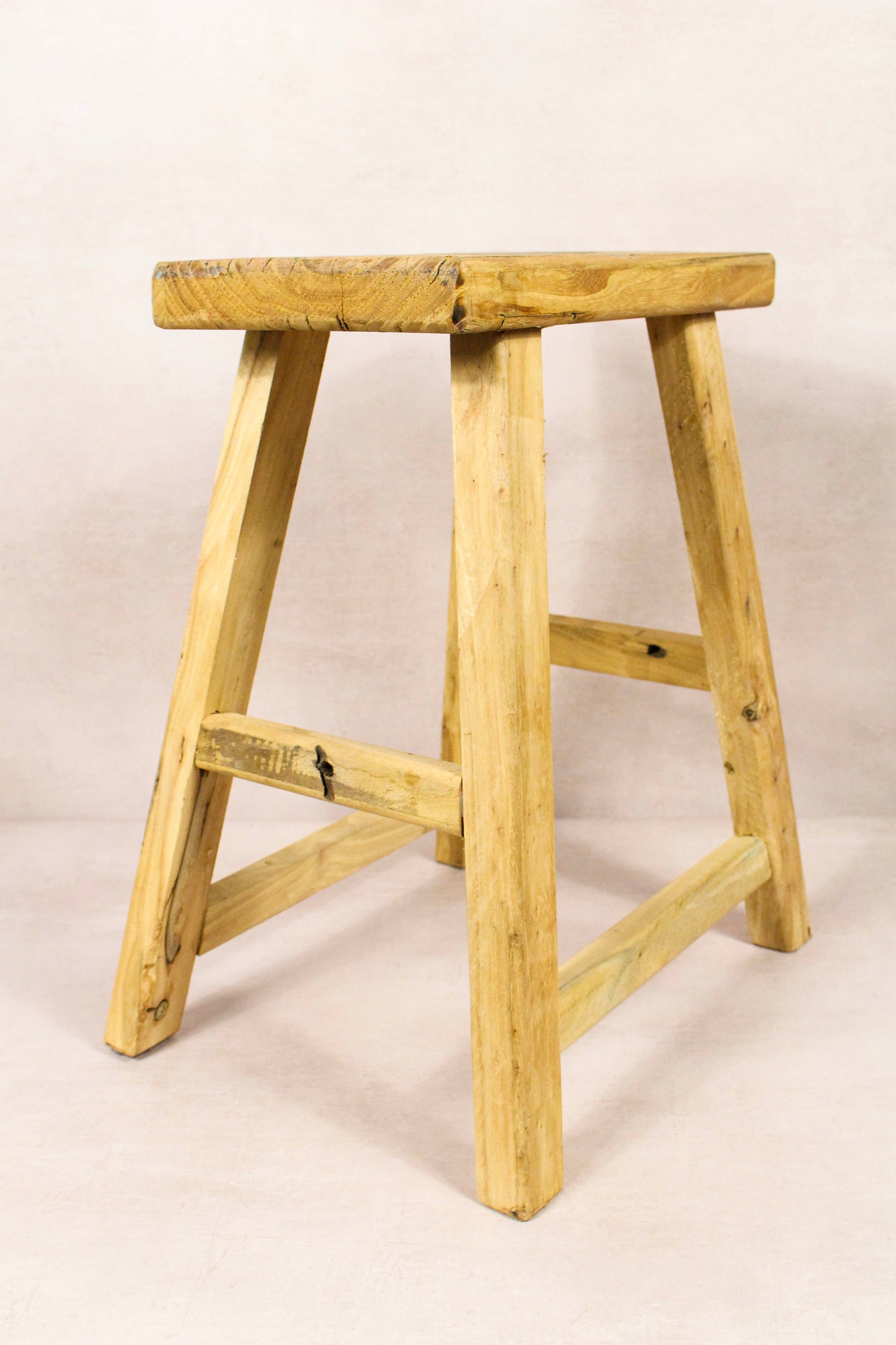 Vintage Rustic Stool - Elm wood - 212