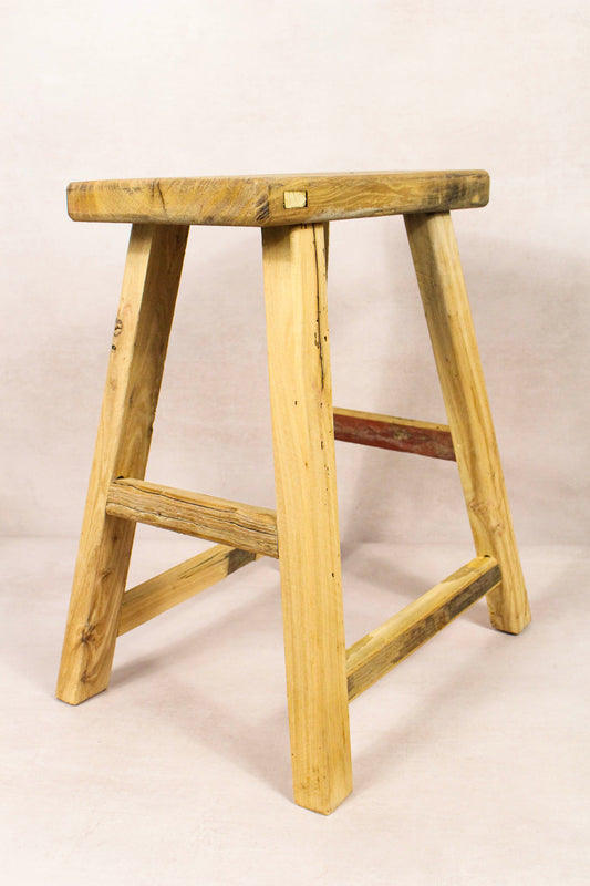 Vintage Rustic Stool - Elm wood - 213