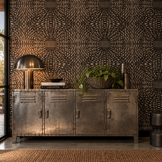 Woven Metal Basket Wallpaper