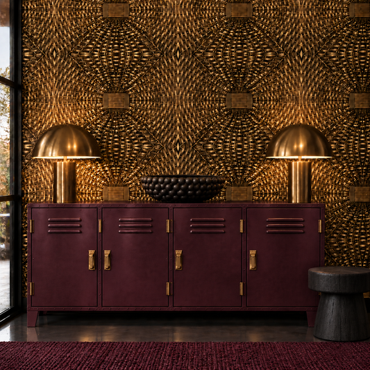 Woven Metal Basket Wallpaper