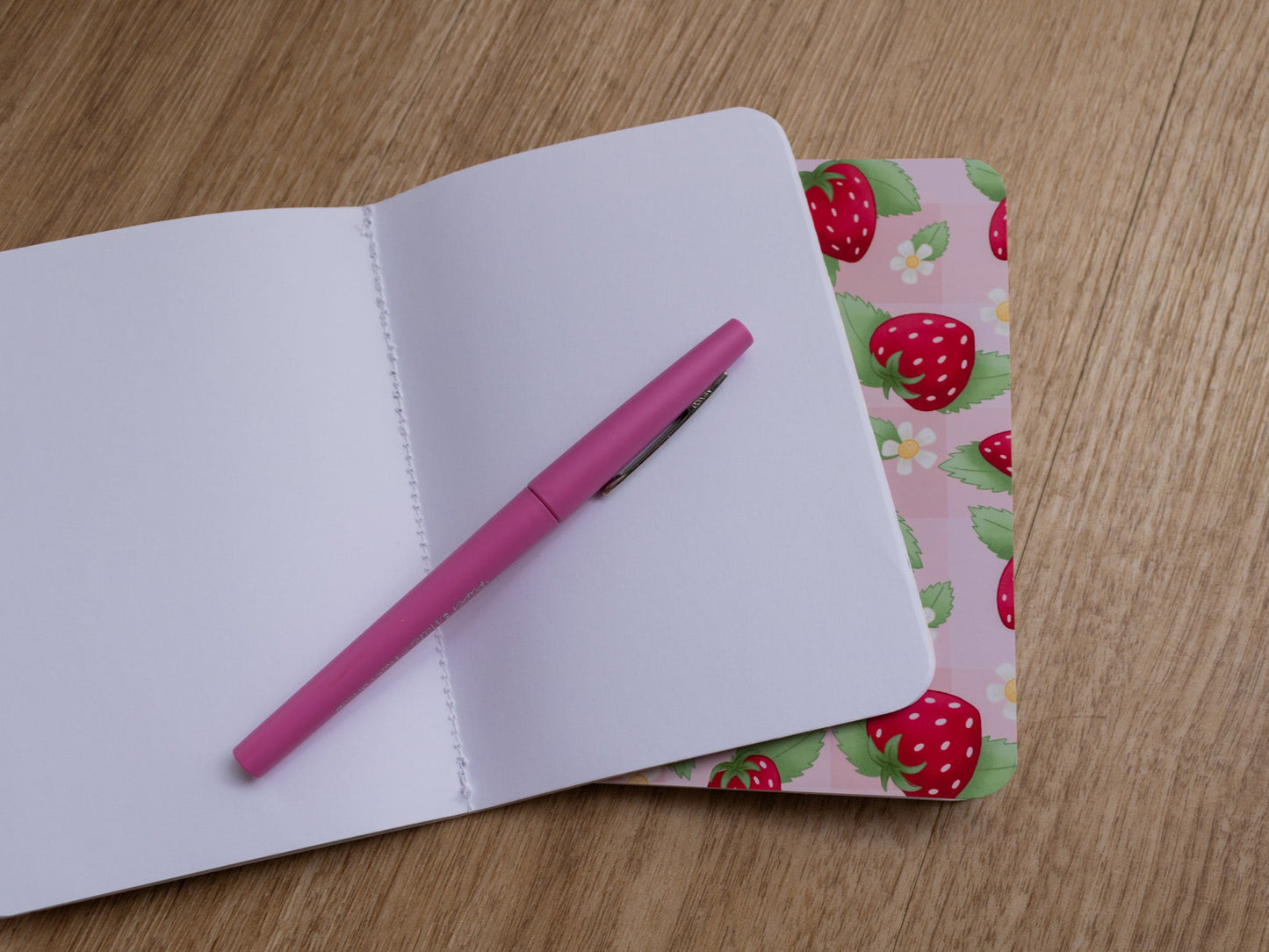 A6 Handmade Notebook with Strawberry Design