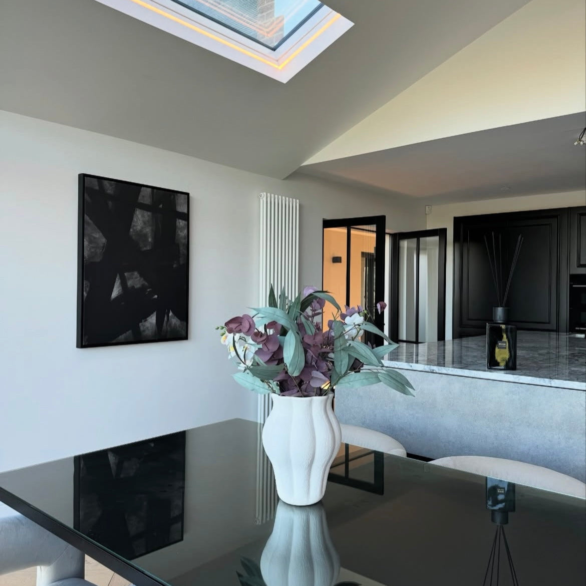 Noir I Portrait Framed Printed Canvas