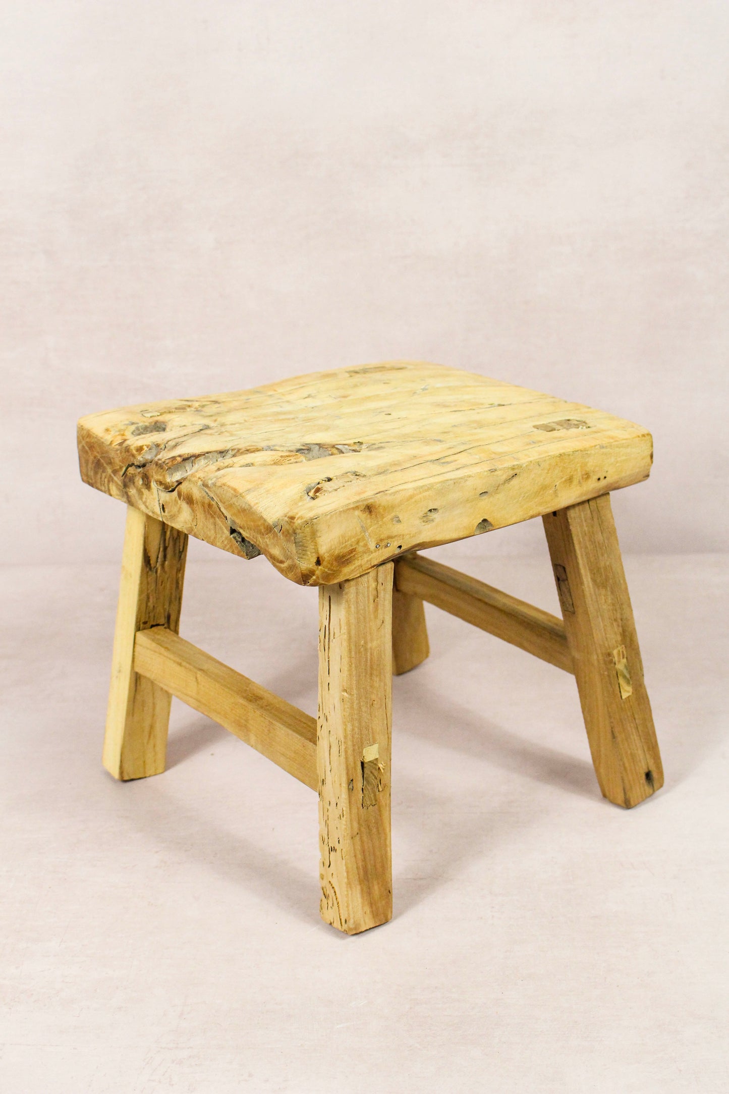 Vintage Rustic Stool - Elm wood - Small - 242