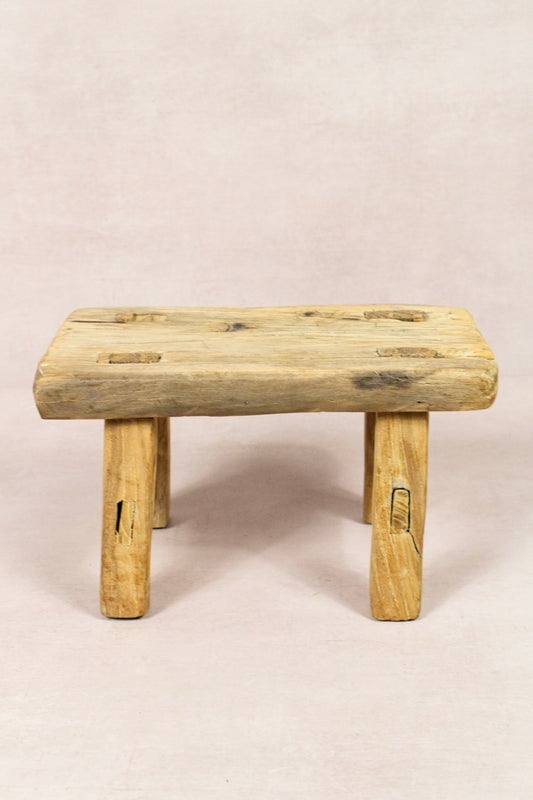 Vintage Rustic Stool - Elm wood - Small - 244