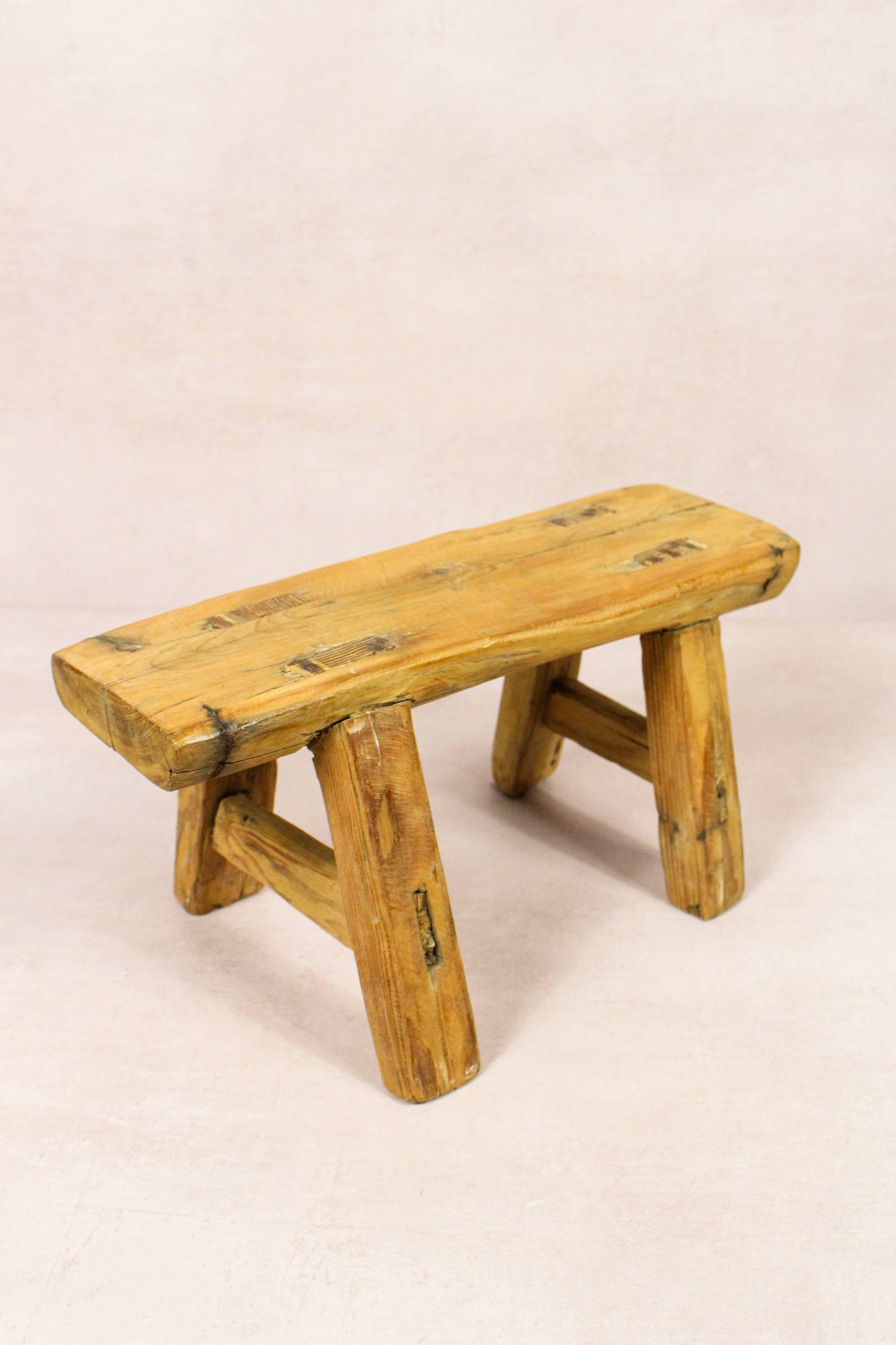 Vintage Rustic Stool - Elm wood - Small - 249