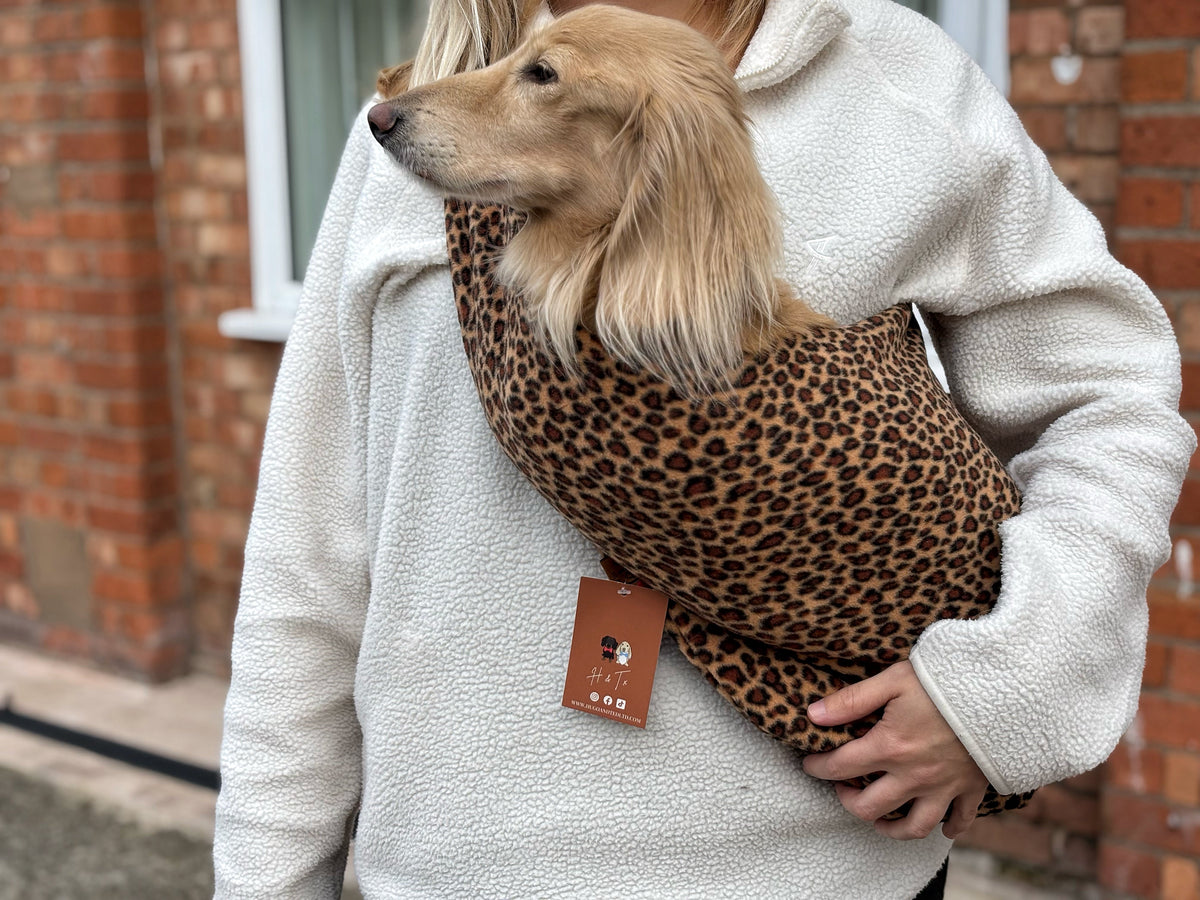 Patterned Fleece Dog Sling