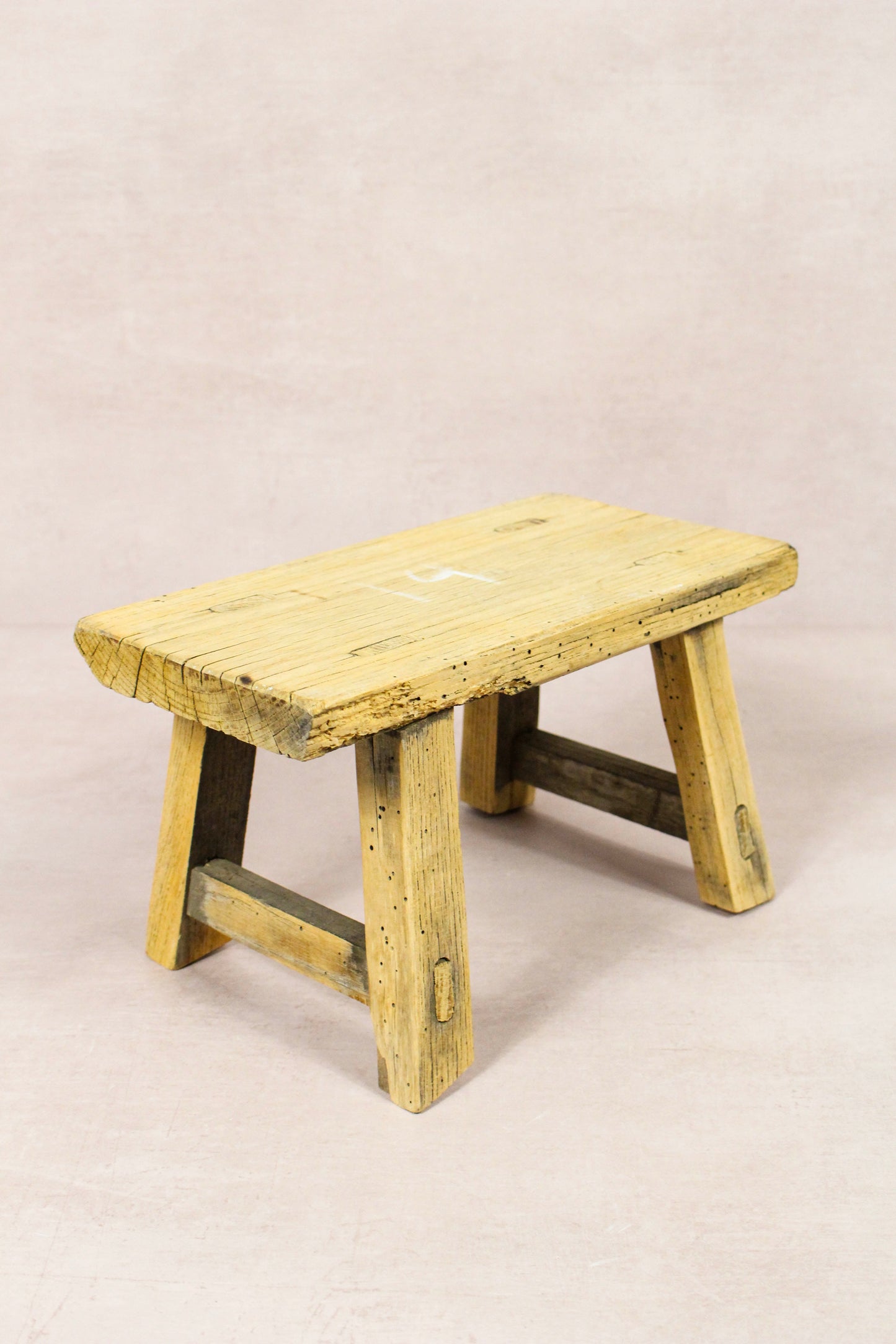 Vintage Rustic Stool - Elm wood - Small - 260