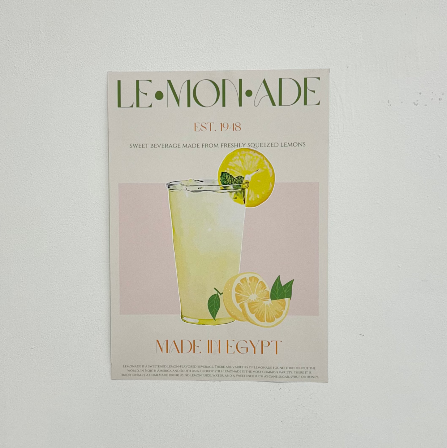 Lemonade Poster Print