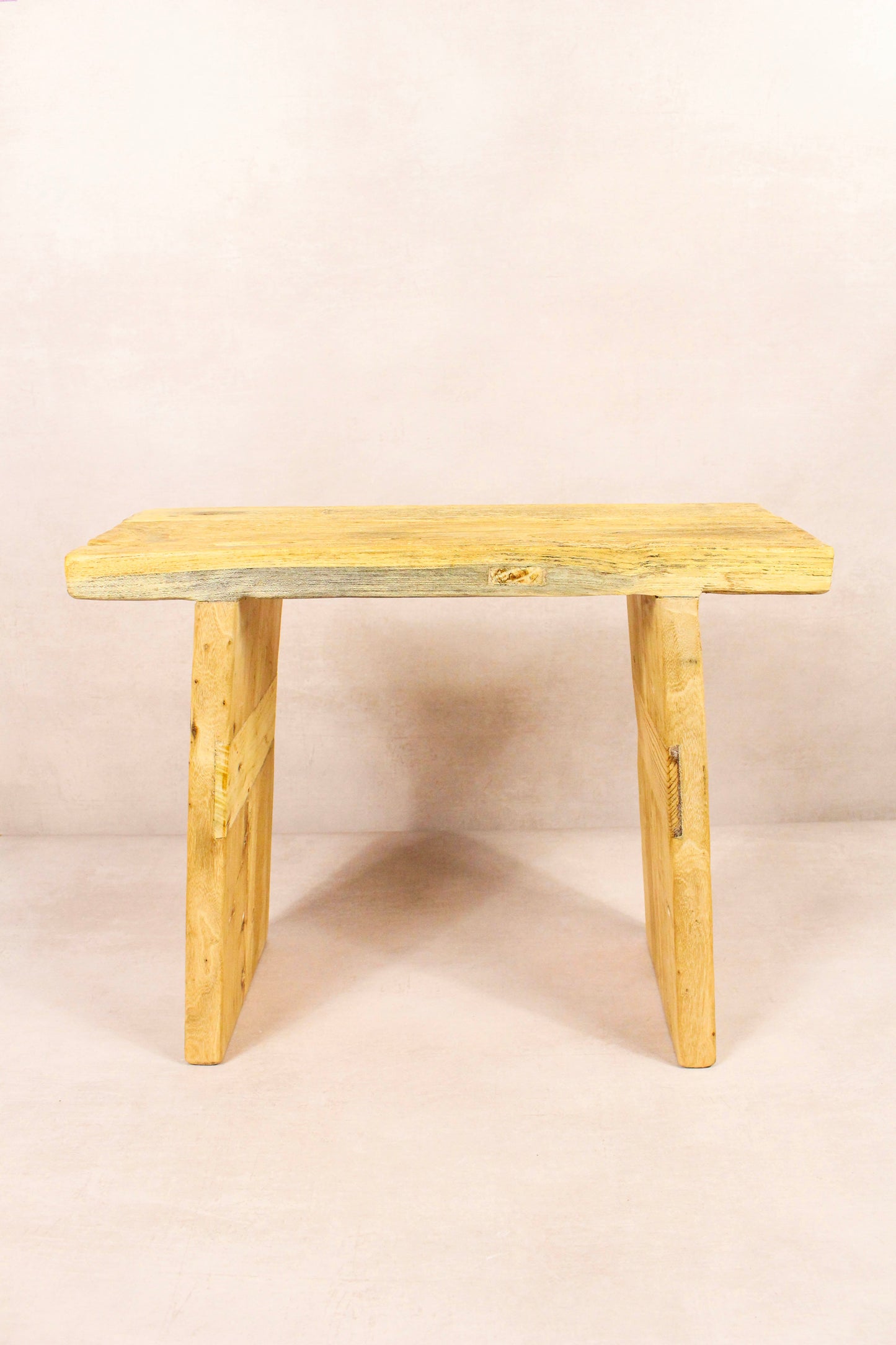 Vintage Rustic Stool - Elm wood - Square - 280