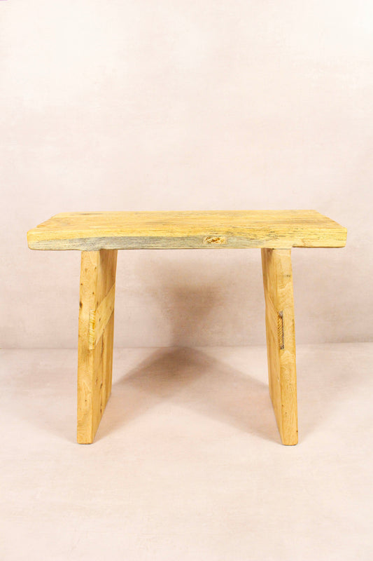 Vintage Rustic Stool - Elm wood - Square - 280