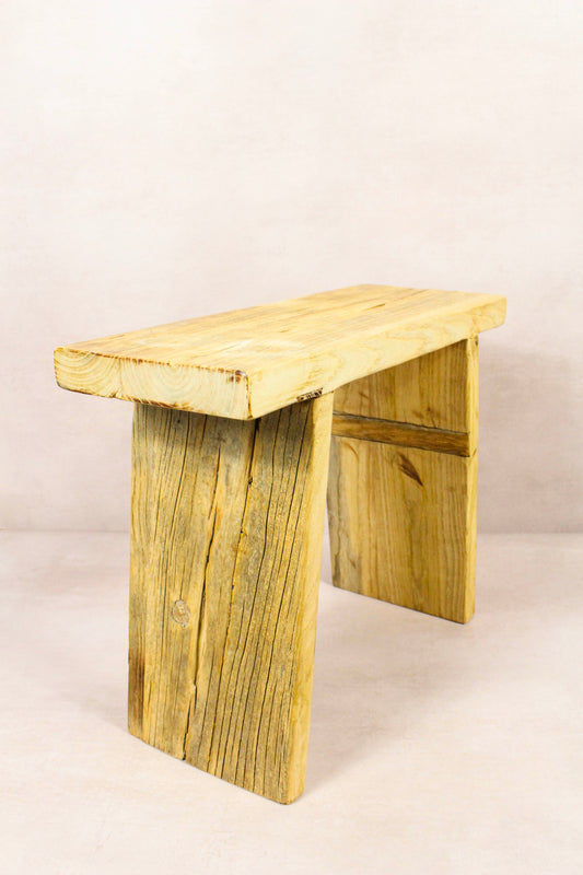 Vintage Rustic Stool - Elm wood - Square - 281