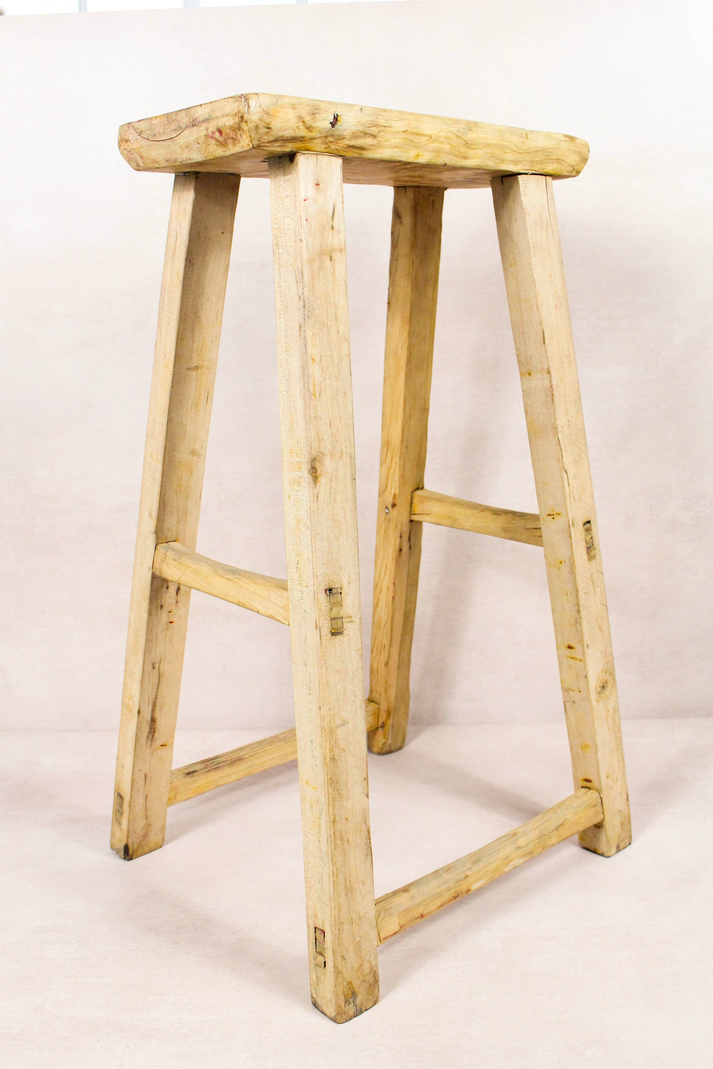 Vintage Rustic Stool - Elm wood - 283