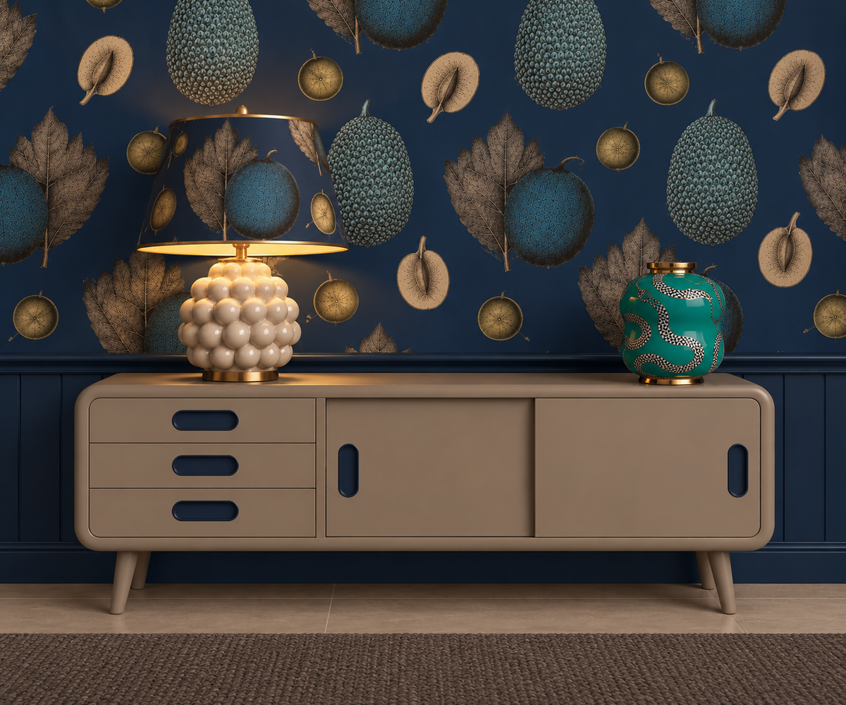 Tropical Fruit Wallpaper- Coral