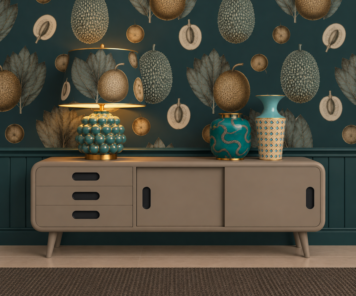 Tropical Fruit Wallpaper- Coral