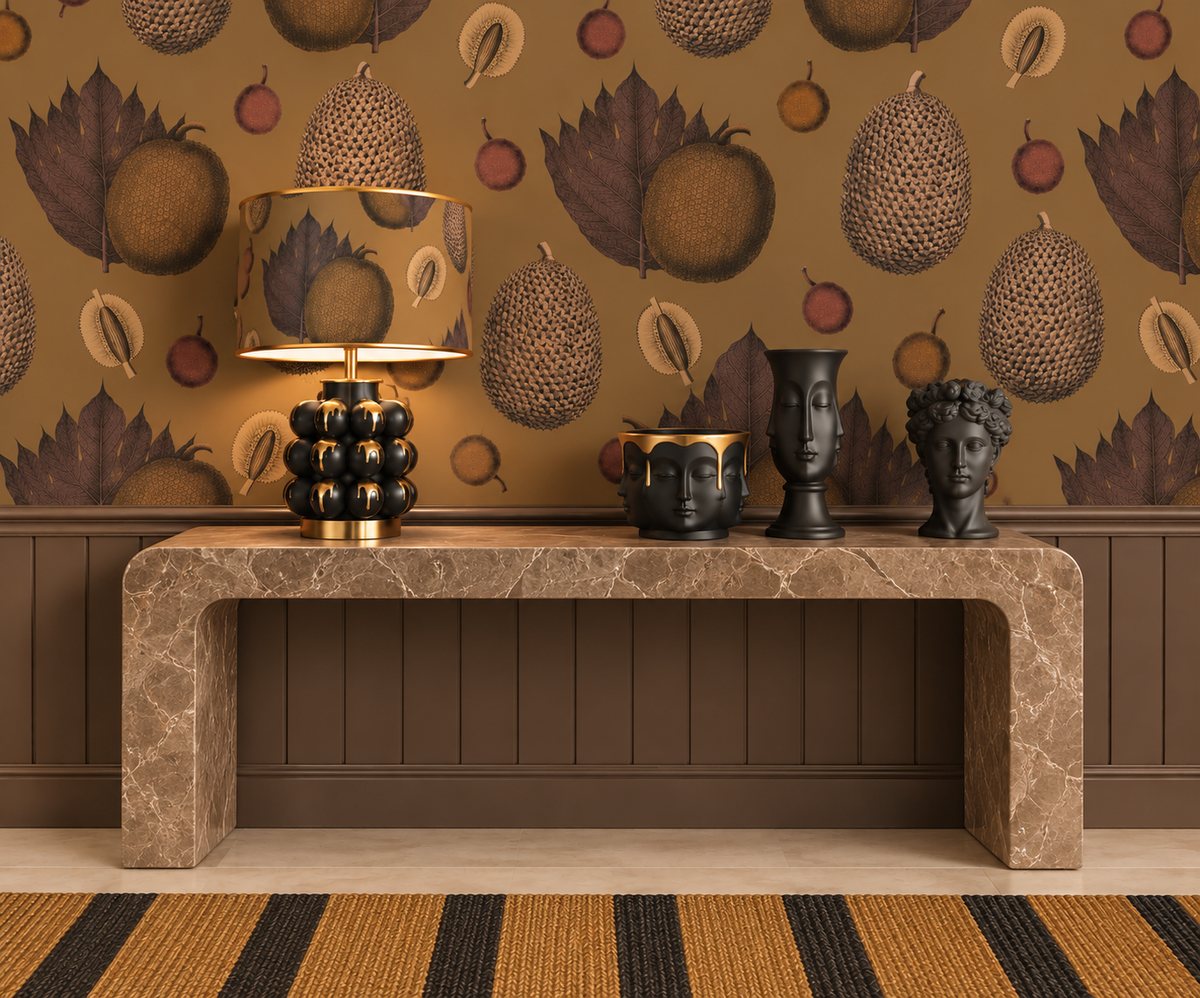 Tropical Fruit Wallpaper- Coral