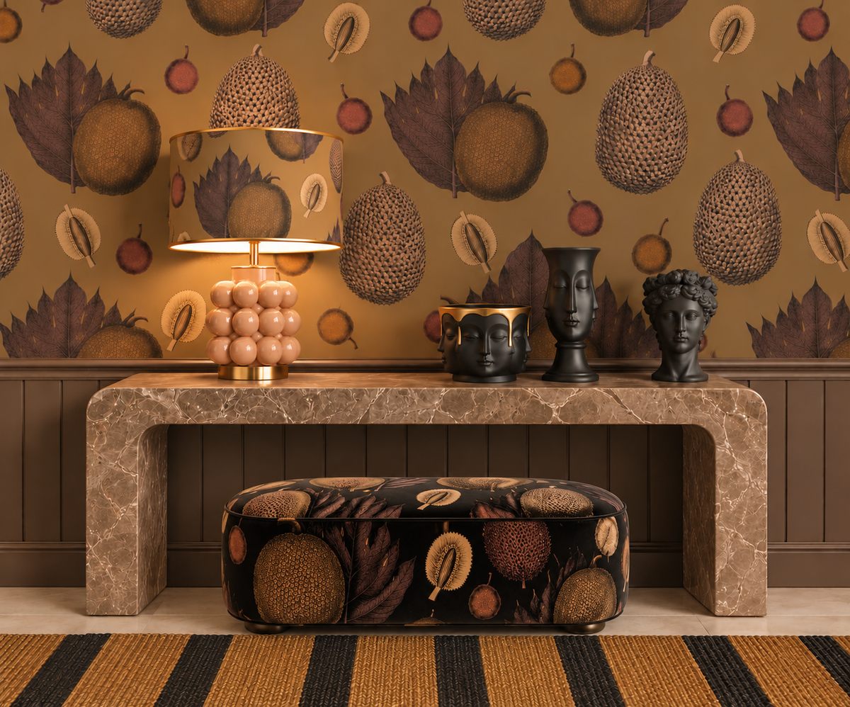 Tropical Fruit Wallpaper- Coral