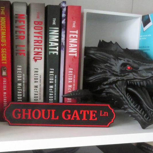 Custom Bookshelf Street Sign | Personalised Library Label | 3D Printed Book Organizer